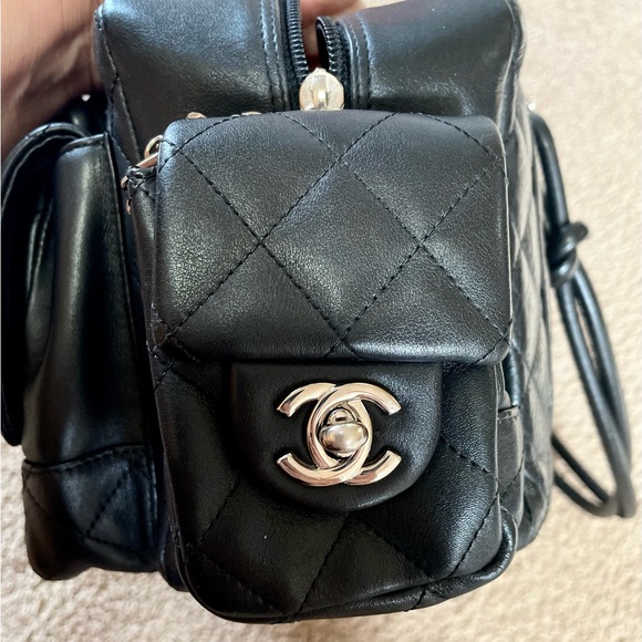 Sold Beautiful Chanel Cambon Small Reporter black and white - Picture 11 of 12